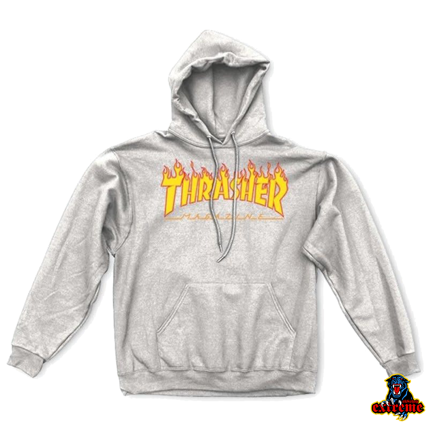 THRASHER HOODIE Flame Grey Extreme Skateshop