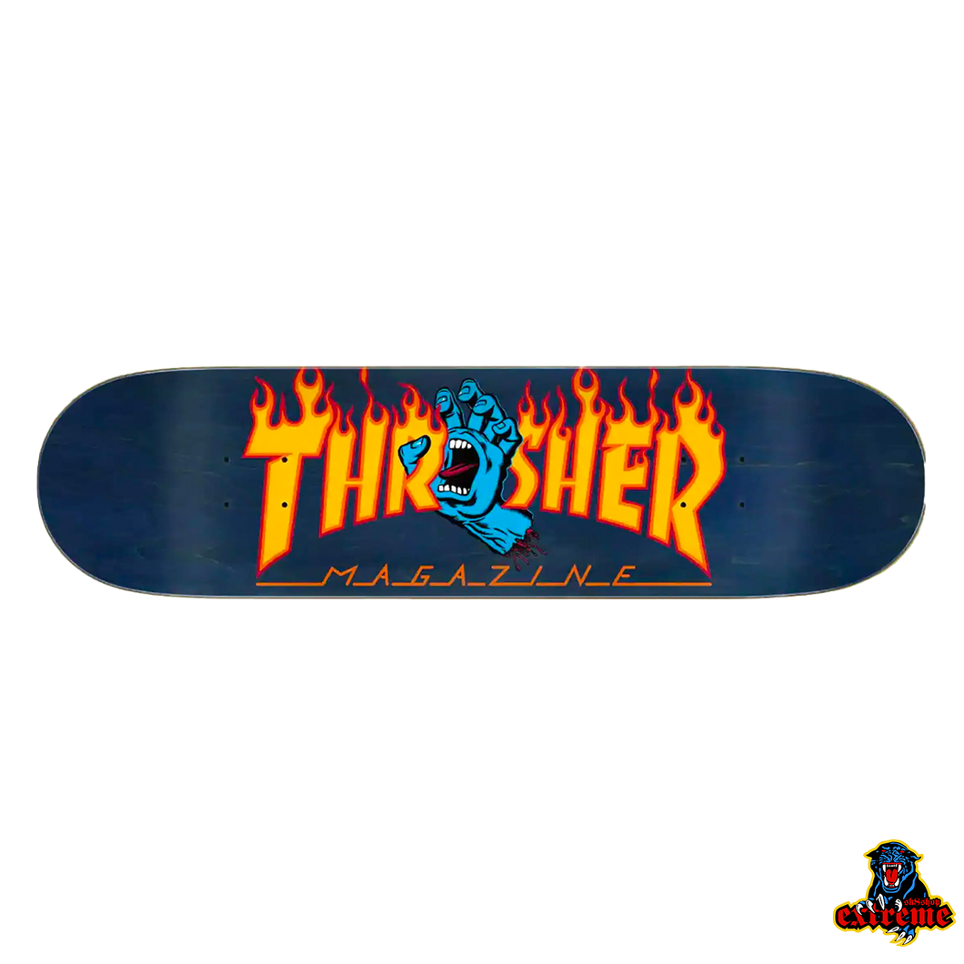 SANTA CRUZ X THRASHER DECK Screaming Flame Logo