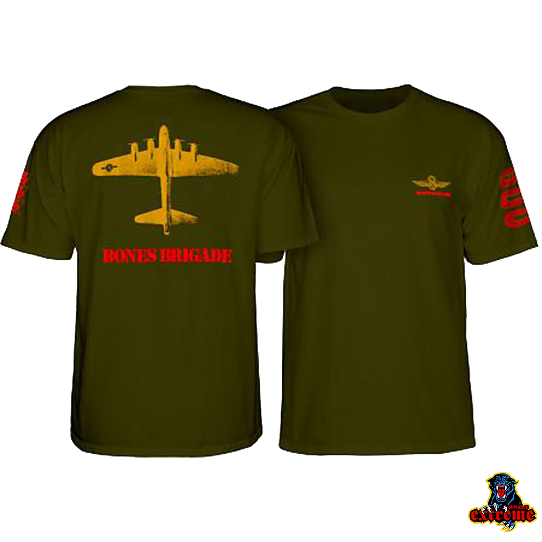 POWELL PERALTA T-SHIRT BONES BRIGADE BOMBER Military Green