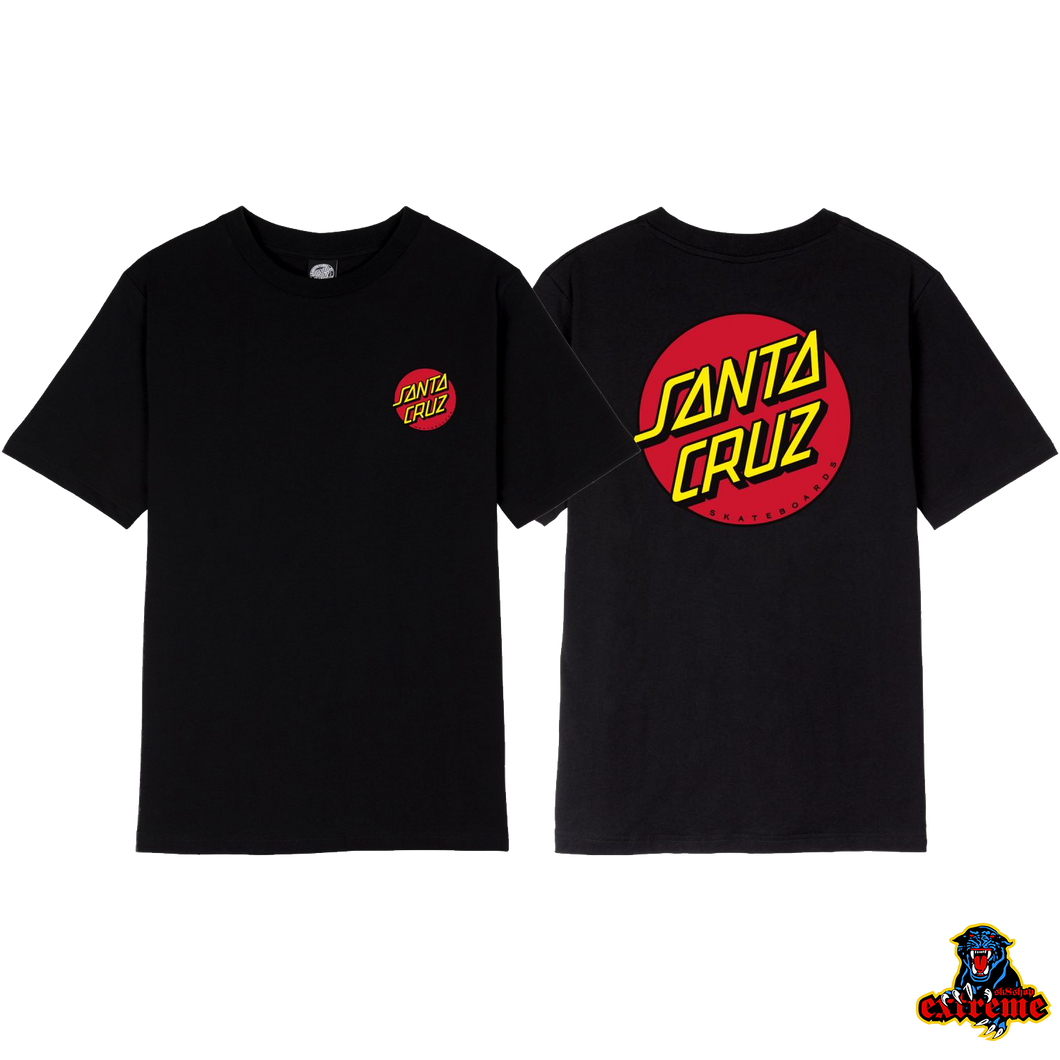 SANTA CRUZ T-Shirt Classic Dot Chest Black