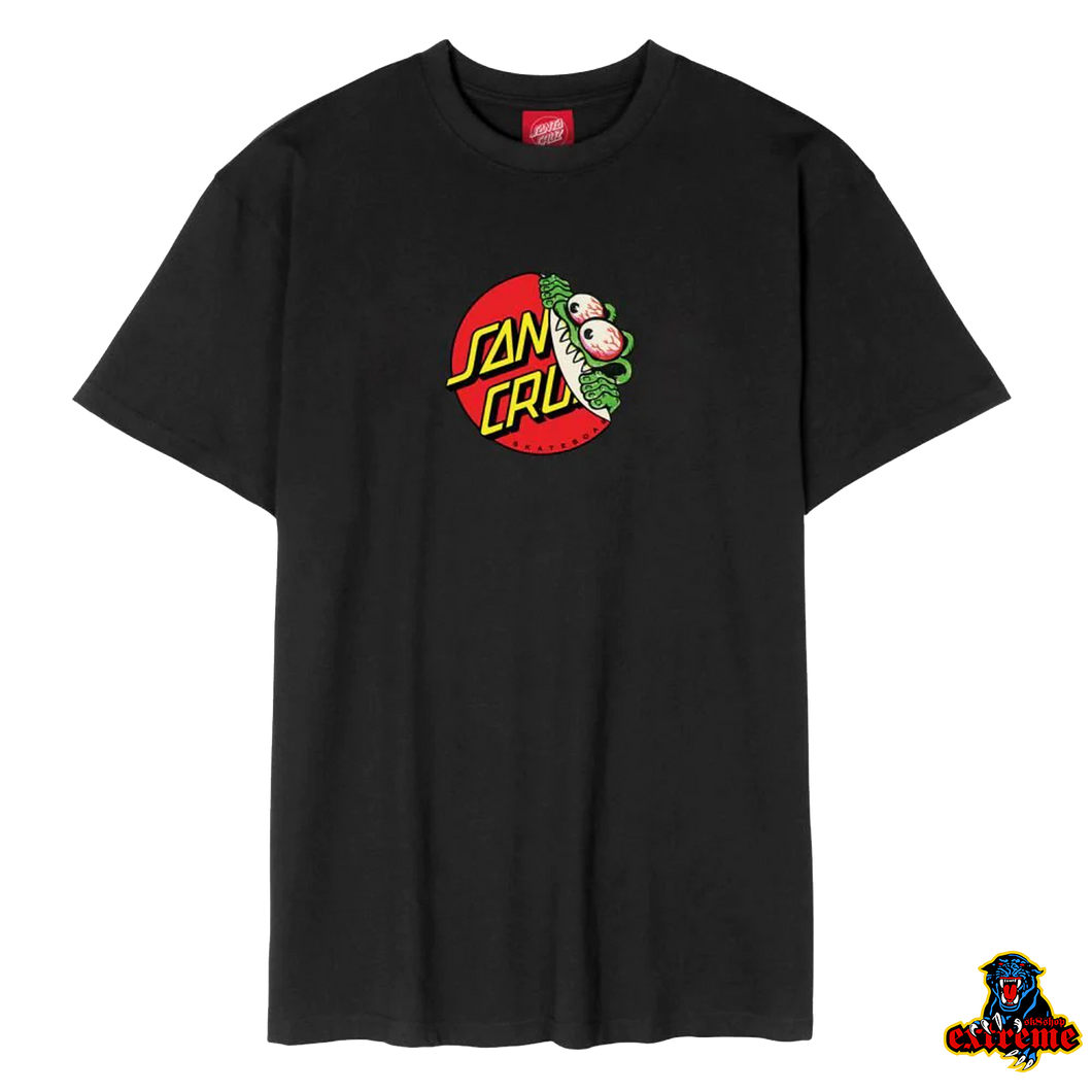 SANTA CRUZ T-Shirt Beware Dot Front Black