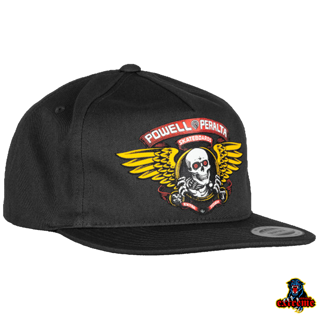 POWELL PERALTA CAP  SNAPBACK Winged Ripper Black Os