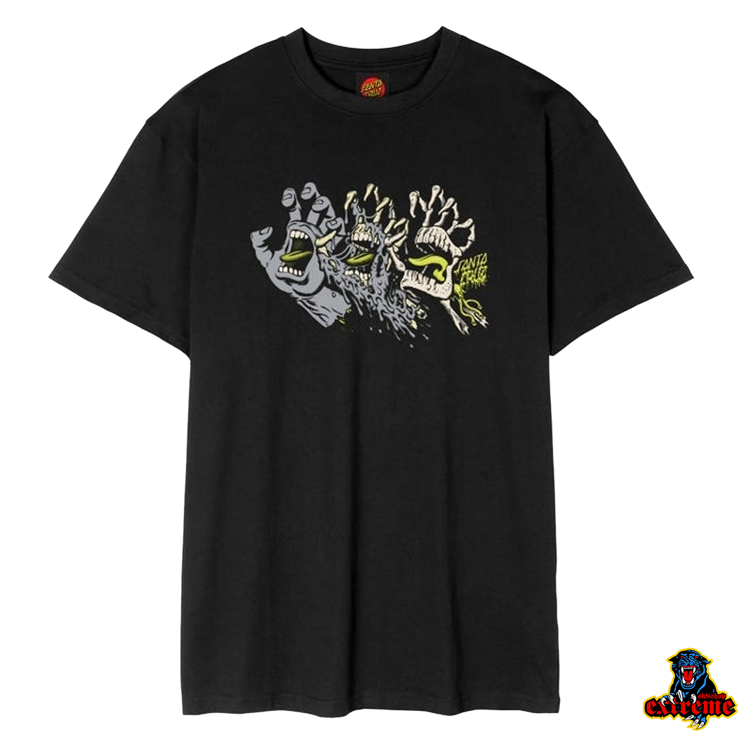 SANTA CRUZ T-Shirt Evolved Hand Front Black