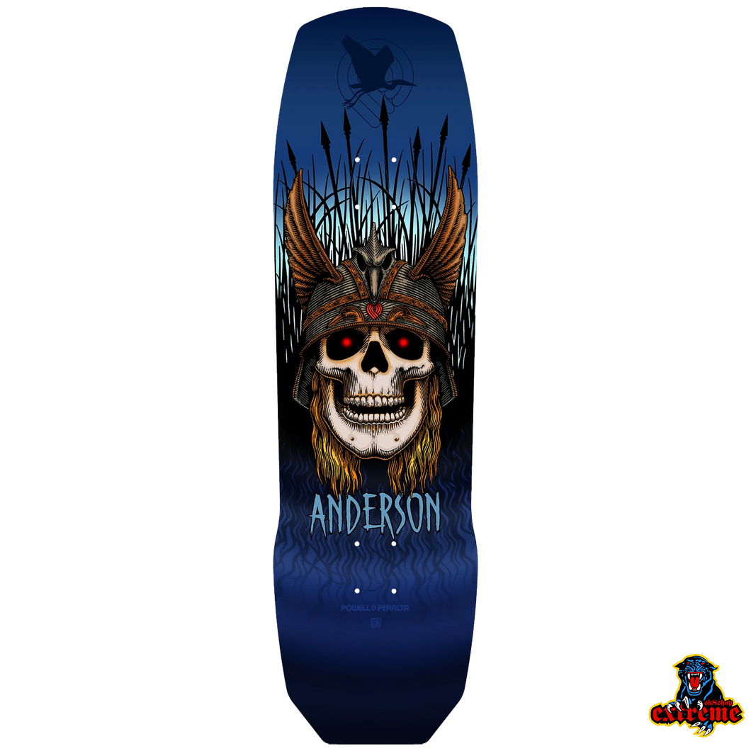 POWELL PERALTA DECK Andy Anderson Heron Skull Blue