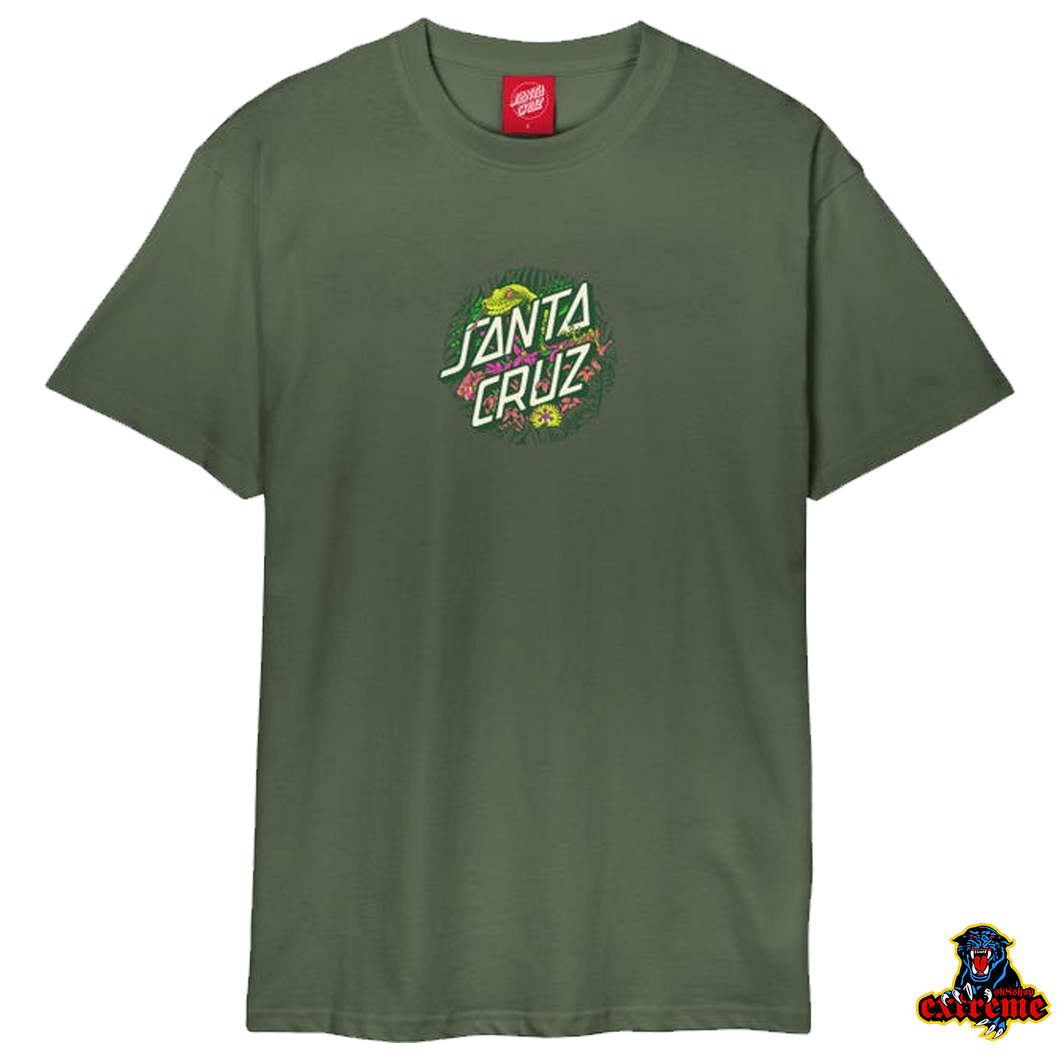 SANTA CRUZ T-Shirt ASP Flores Dot Front Sage