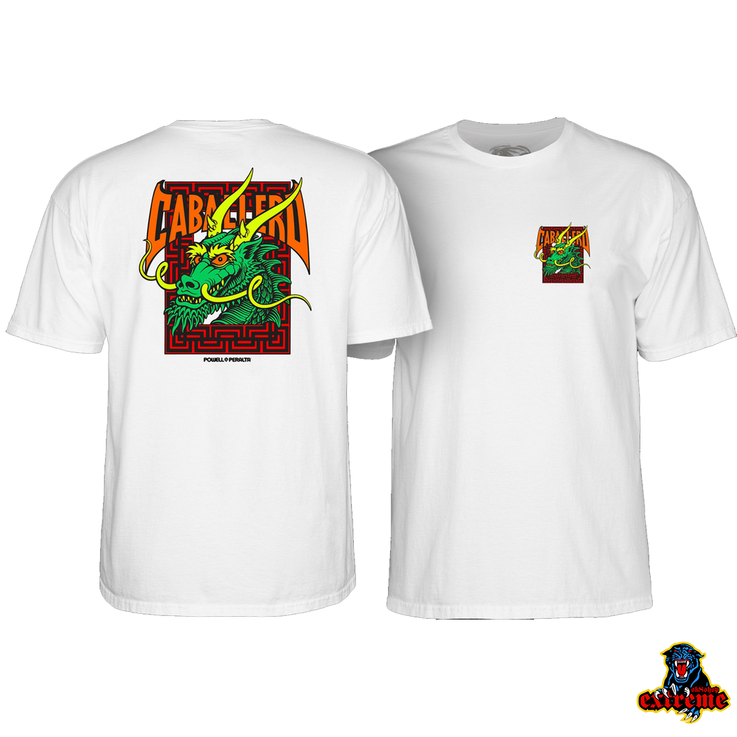 POWELL PERALTA T-SHIRT CABALLERO STREET DRAGON White