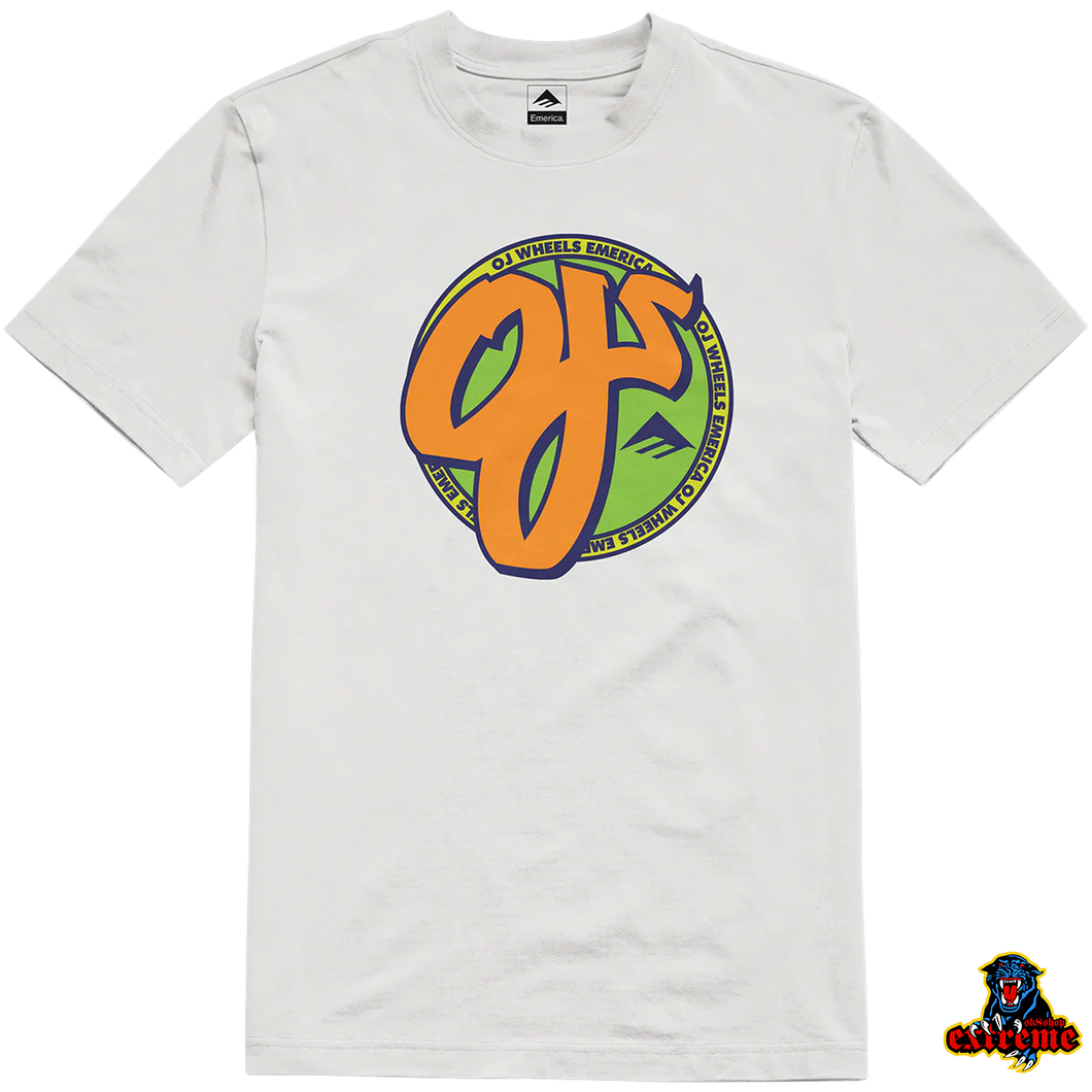 EMERICA X OJ T-SHIRT Oj Circle White