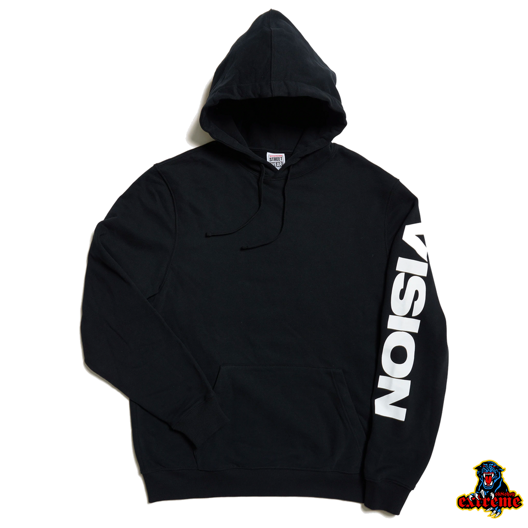 VISION STREETWEAR HOODIE OG LOGO SLEEVE Black