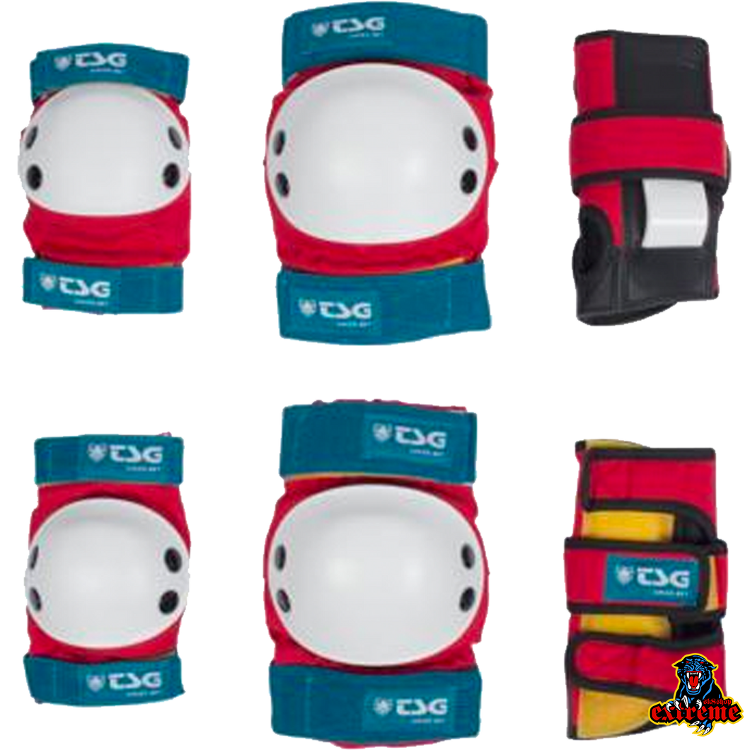 TSG  PROTECTION SET JUNIOR Red/ White/ Blue